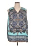Violet & Claire 100% Polyester Teal Sleeveless Blouse Size 1X - photo 1