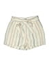 Express 100% Linen Stripes Ivory Shorts Size 0 - photo 1
