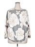 Sioni Floral Silver Pullover Sweater Size 2X - photo 1