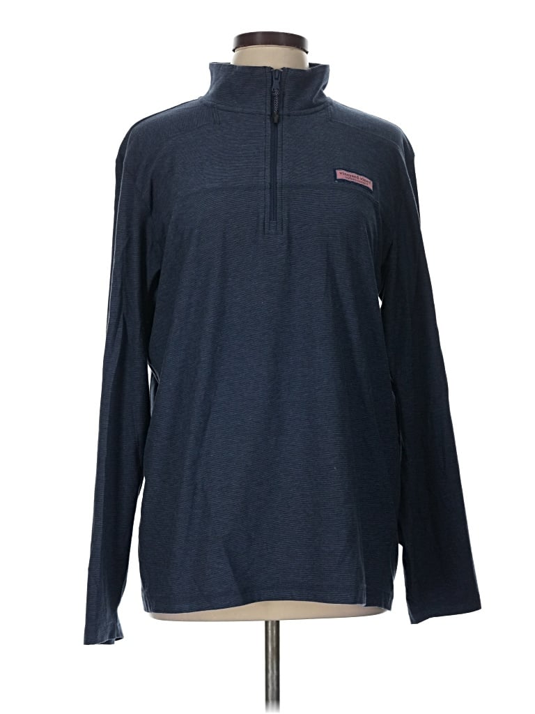 Pre-owned Vineyard Vines Long Sleeve Polo Shirt In Blue