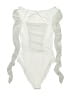Shein White Bodysuit Size S - photo 1