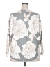 Sioni Floral Silver Pullover Sweater Size 2X - photo 2