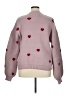 Unbranded 100% Polyester Hearts Pink Pullover Sweater Size XL - photo 2
