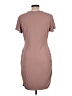 Express Solid Brown Casual Dress Size L - photo 2