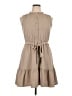 DKNY 100% Polyester Solid Tan Casual Dress Size 14 - photo 1