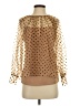 Lena Brown Long Sleeve Blouse Size S - photo 1