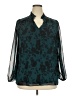 Assorted Brands 100% Polyester Teal 3/4 Sleeve Blouse Size XXL - photo 1
