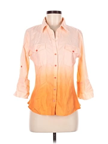 Caribbean Joe 3/4 Sleeve Button-Down Shirt (view 1)
