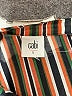 CAbi 100% Polyester Stripes Brown Long Sleeve Blouse Size S - photo 7