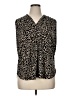 Beacon Animal Print Black Sleeveless Blouse Size 1X - photo 1