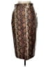 Zara 100% Polyurethane Paisley Brown Formal Skirt Size L - photo 2