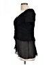 Chetta B Black Short Sleeve Blouse Size 12 - photo 5