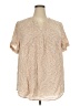 Torrid Tan Short Sleeve Blouse Size 3X Plus (3) - photo 1