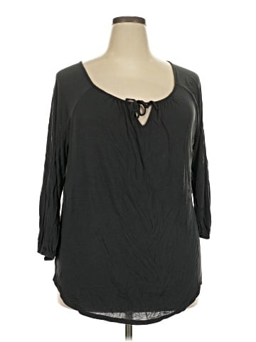 Lane Bryant 3/4 Sleeve T-Shirt (view 1)
