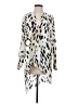 Chico's 100% Polyester Animal Print Ivory Long Sleeve Blouse Size Med (1) - photo 1