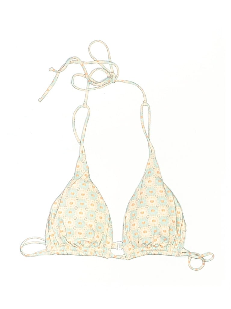 Pre-owned Dippin' Daisy's Swimwear Swimsuit Top Gold Print Pattern Swimwear