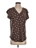 24/7 Maurices Polka Dots Brown Short Sleeve Blouse Size XS - photo 1