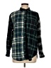 Gap 100% Cotton Plaid Green Long Sleeve Button-Down Shirt Size M - photo 1