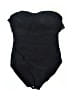 Kona Sol Solid Black One Piece Swimsuit Size S - photo 1