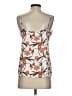 Ann Taylor LOFT 100% Polyester Floral Ivory Sleeveless Blouse Size XS - photo 2