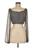 Altar'd State 100% Polyester Silver Long Sleeve Blouse Size M - photo 1