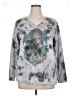 LIVI Tie-dye Gray Sweatshirt Size 14 Plus - photo 1