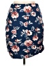 French Grey Floral Blue Casual Skirt Size L - photo 2