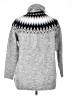ASPEN Chevron-herringbone Silver Turtleneck Sweater Size 1X - photo 2