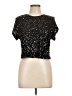 Francesca's Black Short Sleeve Top Size L - photo 1