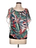 I.N. Studio 100% Polyester Red Short Sleeve Blouse Size L (petite) - photo 1
