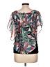 I.N. Studio 100% Polyester Red Short Sleeve Blouse Size L (petite) - photo 2