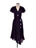 Parker 100% Polyester Floral Purple Cocktail Dress Size S - photo 1