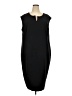 Kasper Solid Black Cocktail Dress Size 24W - photo 1