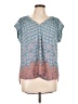 Daniel Rainn 100% Polyester Teal Short Sleeve Blouse Size L - photo 1