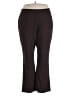 Just My Size Solid Brown Active Pants Size 3X - photo 1
