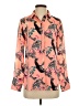 Banana Republic 100% Polyester Print Orange Long Sleeve Blouse Size XS - photo 1
