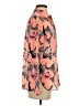 Banana Republic 100% Polyester Print Orange Long Sleeve Blouse Size XS - photo 4