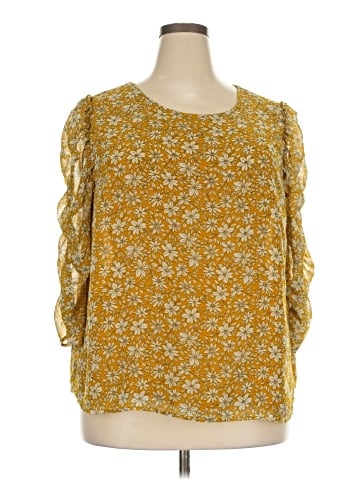1.State 3/4 Sleeve Blouse (view 1)