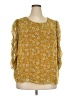 1.State 100% Polyester Yellow 3/4 Sleeve Blouse Size 2X - photo 1