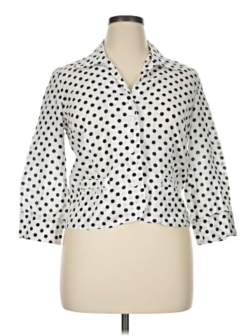 Talbots 3/4 Sleeve Button-Down Shirt (view 1)