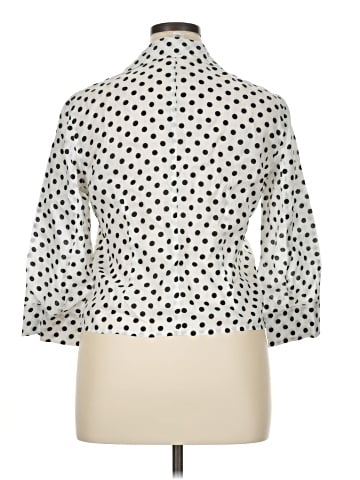Talbots 3/4 Sleeve Button-Down Shirt (view 2)