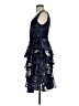 MARCHESA notte 100% Polyester Paisley Blue Cocktail Dress Size 0 - photo 5