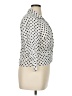Talbots 100% Linen Polka Dots White 3/4 Sleeve Button-Down Shirt Size 14 Petite - photo 4