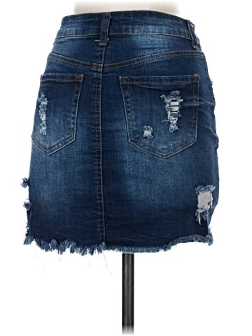 Wax Jean Denim Skirt (view 2)