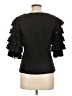 Gracia 100% Polyester Black Short Sleeve Blouse Size L - photo 2
