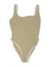 Lain Snow Solid Tan One Piece Swimsuit Size XL - photo 1