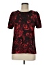 Ann Taylor Floral Red Short Sleeve Top Size 8 - photo 1