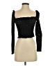 Blāshe Black Long Sleeve Top Size S - photo 1