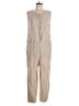 Eileen Fisher 100% Baumwolle Metallic Tan Jumpsuit Size L - photo 1