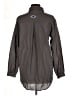 Unbranded Solid Gray Long Sleeve Button-Down Shirt Size M - photo 2